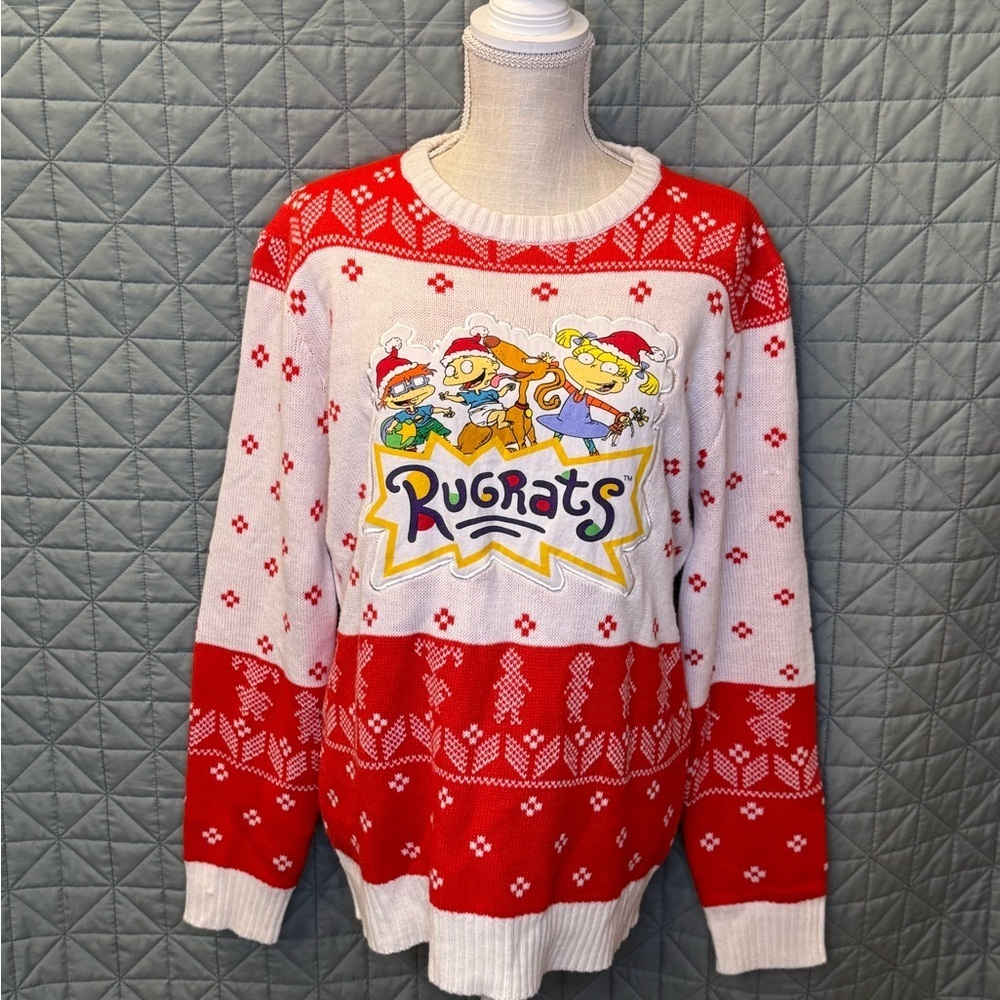 Nickelodeon Rugrats Red and White Sweater